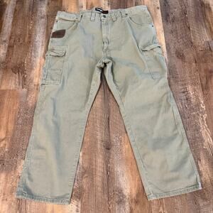 Wrangler Riggs Workwear Cargo Utility Pants 44 Khaki Workwear